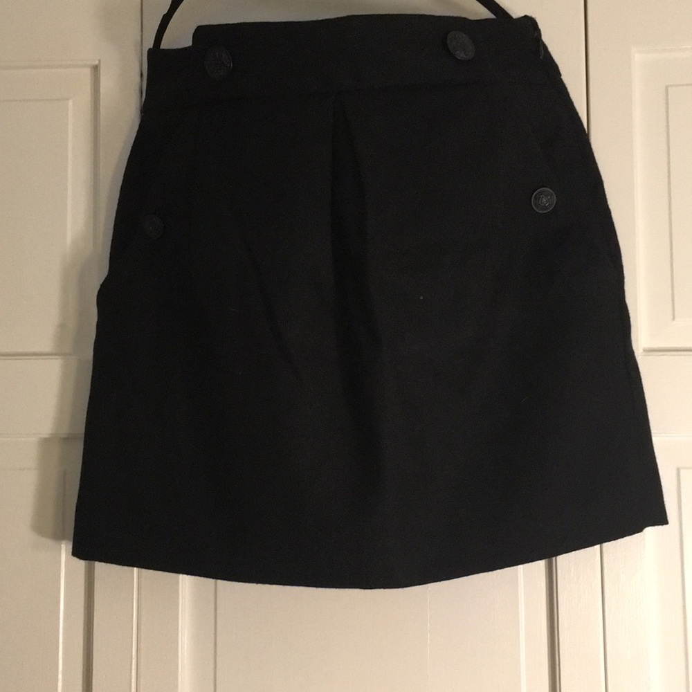 100% Wool Black Skirt